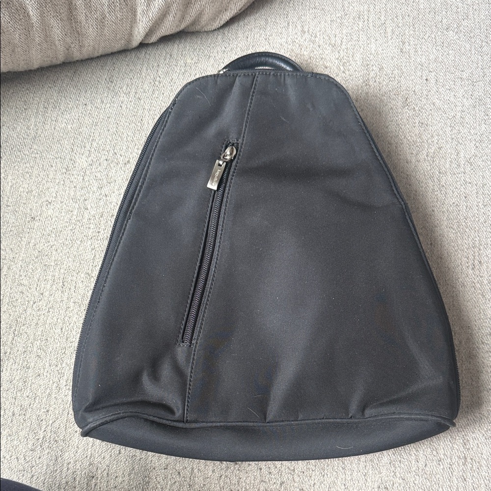 Sleek Black Women's Sling Backpack - Minimal Everyday Carry